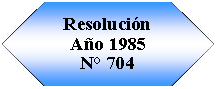 Preparaci�n: Resoluci�n A�o 1985N� 704