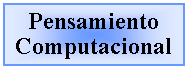 Cuadro de texto: PensamientoComputacional