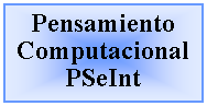 Cuadro de texto: PensamientoComputacionalPSeInt