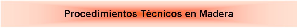 Cuadro de texto: Procedimientos Tcnicos en Madera 